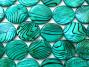 Teal 25mm Printed Swirl Shell Coin